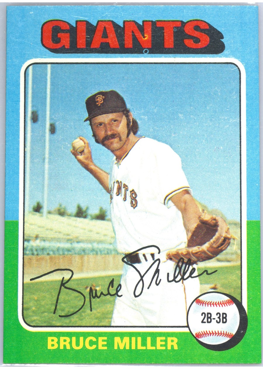 1975 Topps #606 Bruce Miller, San Francisco Giants
