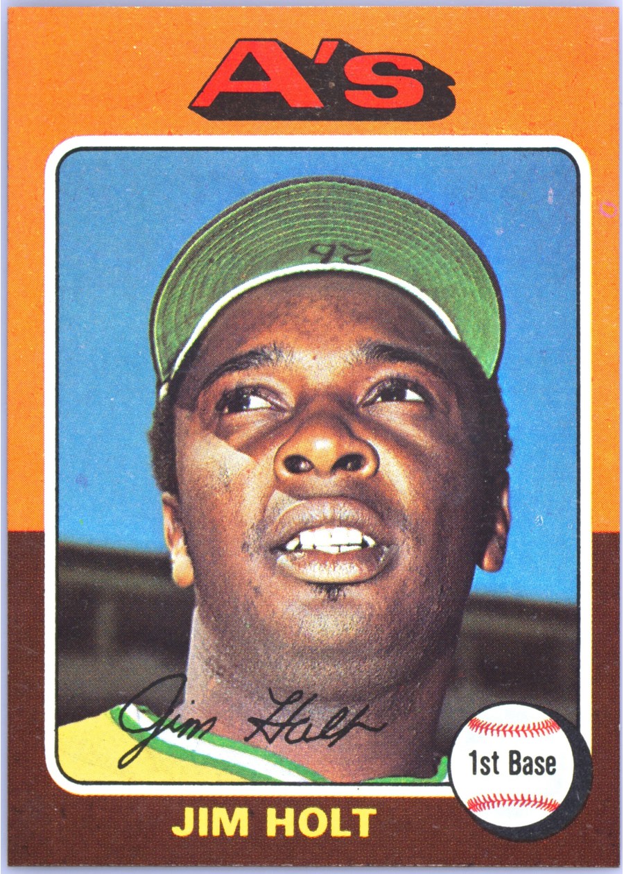 1975 Topps #607 Jim Holt, Oakland Athletics