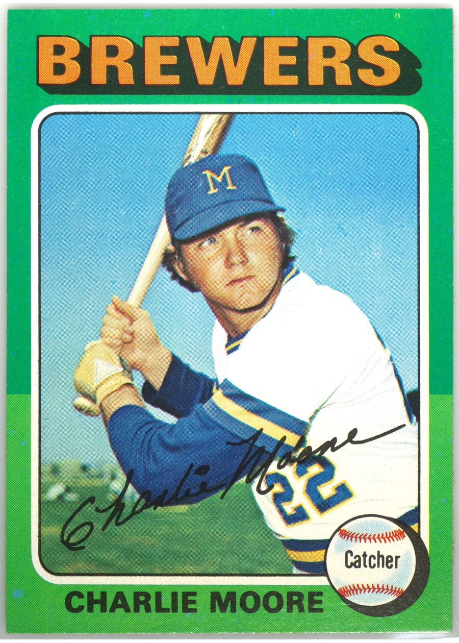 1975 Topps #636 Charlie Moore, Milwaukee Brewers