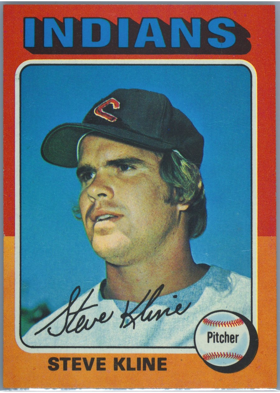 1975 Topps #639 Steve Kline, Cleveland Indians