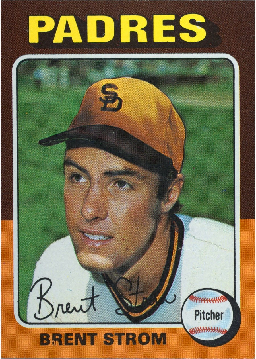 1975 Topps #643 Brent Strom, San Diego Padres