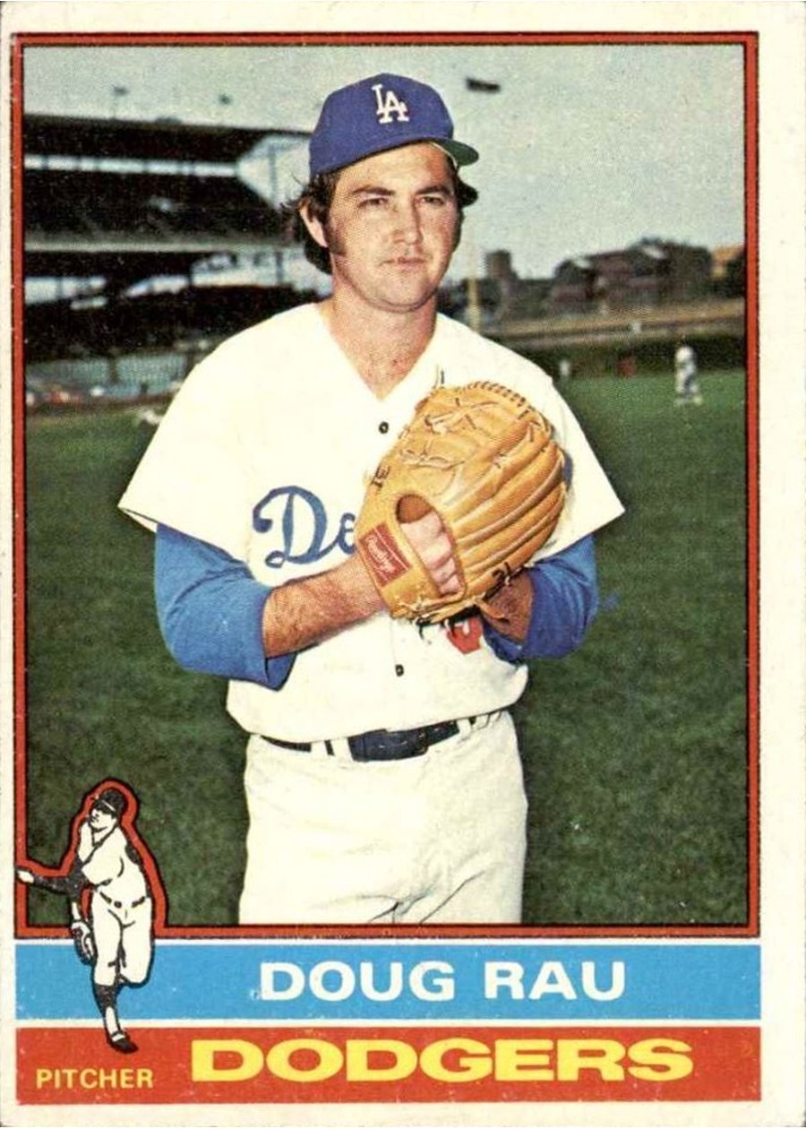 1976 Topps #124 Doug Rau, Los Angeles Dodgers