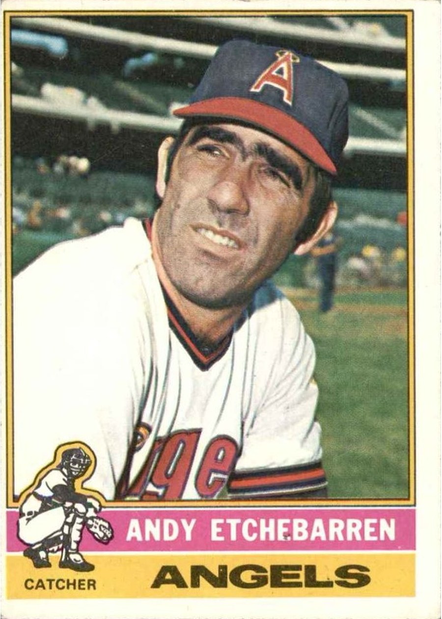 1976 Topps #129 Andy Etchebarren, California Angels