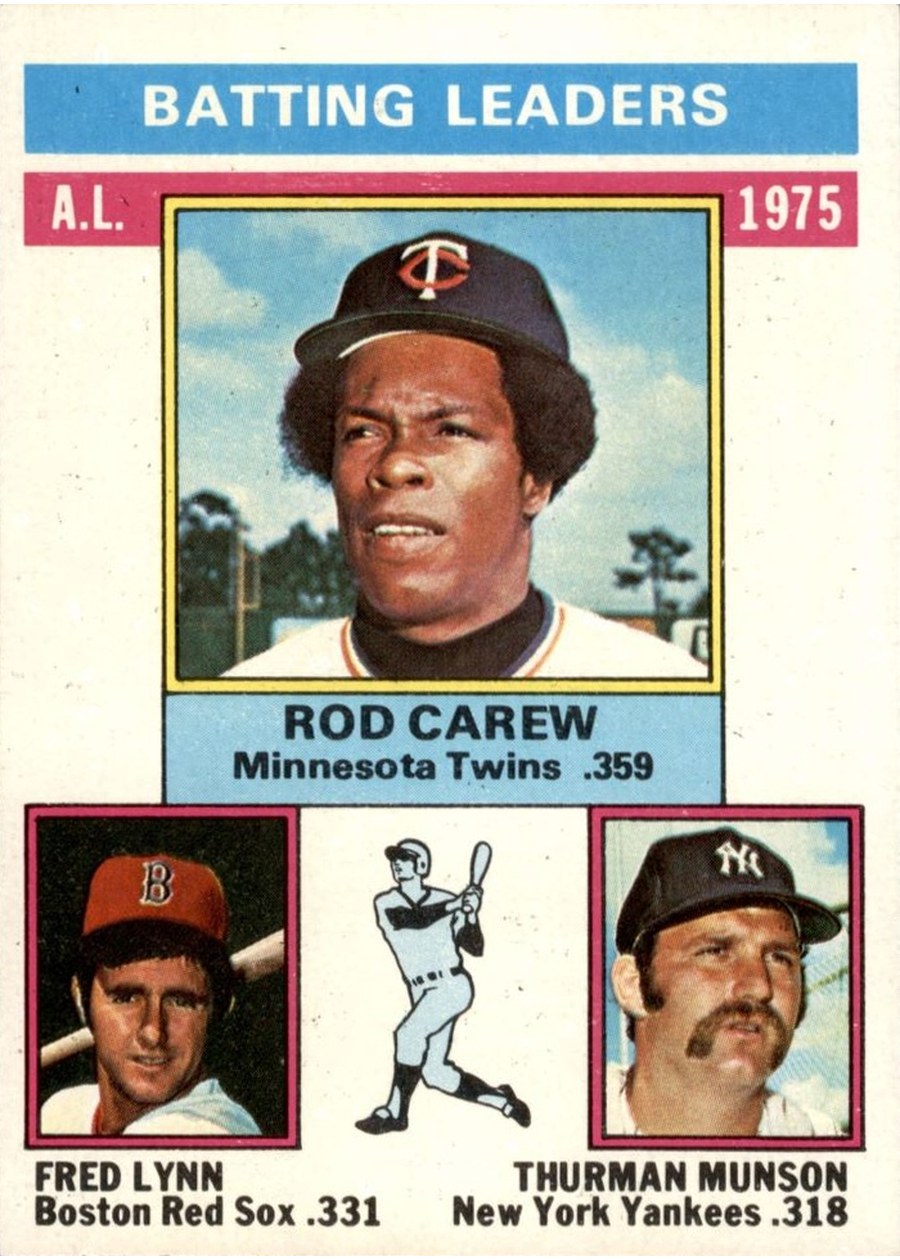 1976 Topps #192 1975 AL Batting Leaders, Minnesota Twins / Boston Red Sox / New York Yankees
