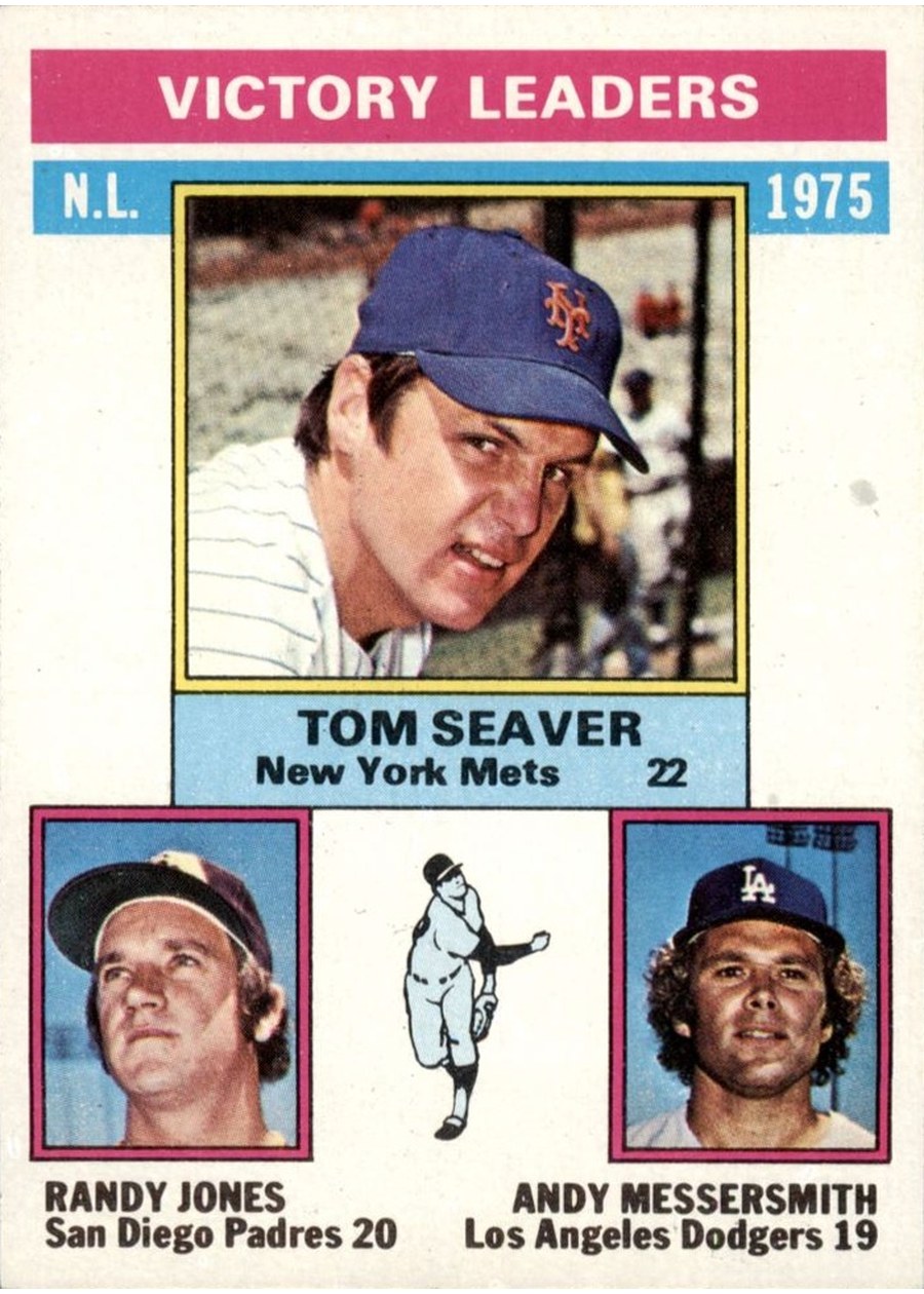 1976 Topps #199 1975 NL Victory Leaders, New York Mets / San Diego Padres / Los Angeles Dodgers