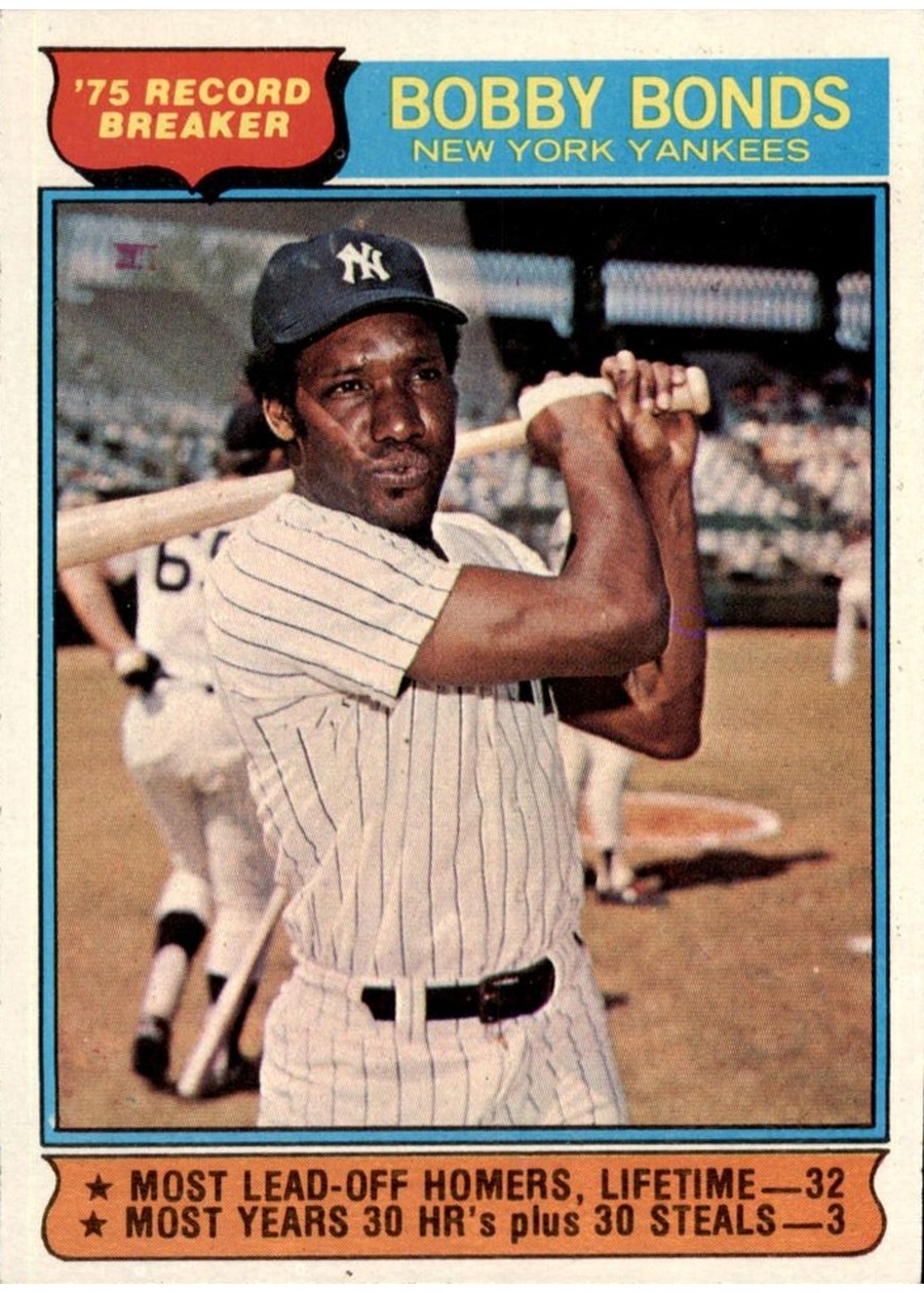 1976 Topps #2 Bobby Bonds, New York Yankees