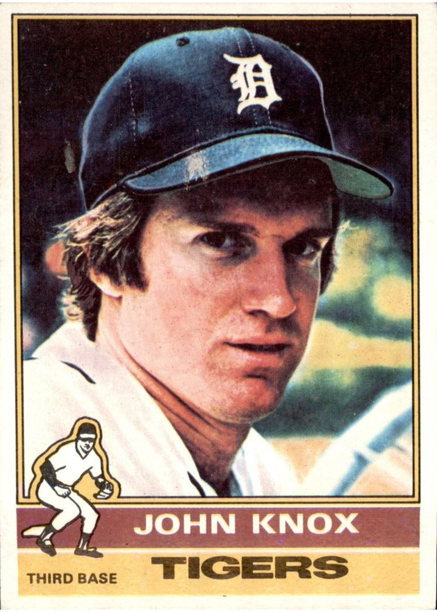 1976 Topps #218 John Knox, Detroit Tigers