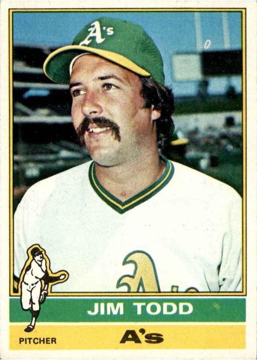 1976 Topps #221 Jim Todd, Oakland Athletics