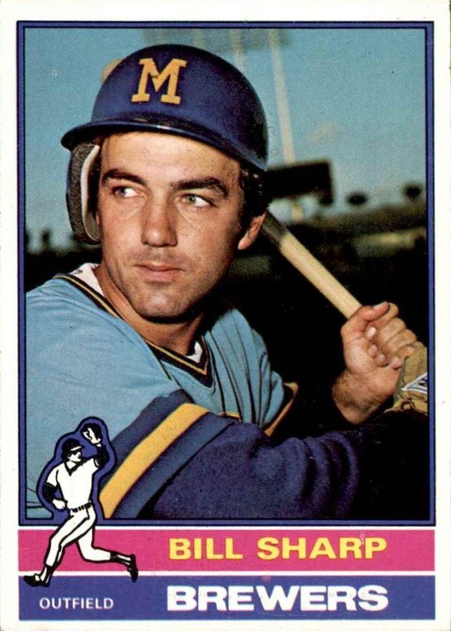 1976 Topps #244 Bill Sharp, Milwaukee Brewers