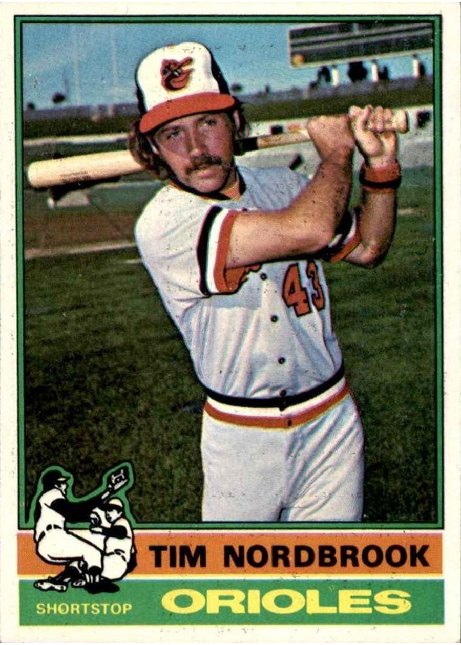 1976 Topps #252 Tim Nordbrook, Baltimore Orioles