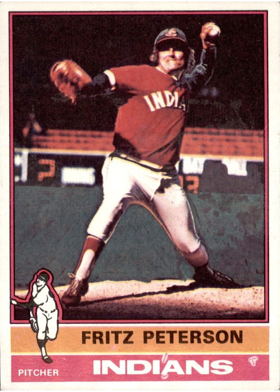 1976 Topps #255 Fritz Peterson, Cleveland Indians