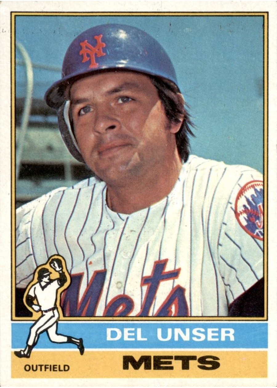 1976 Topps #268 Del Unser, New York Mets