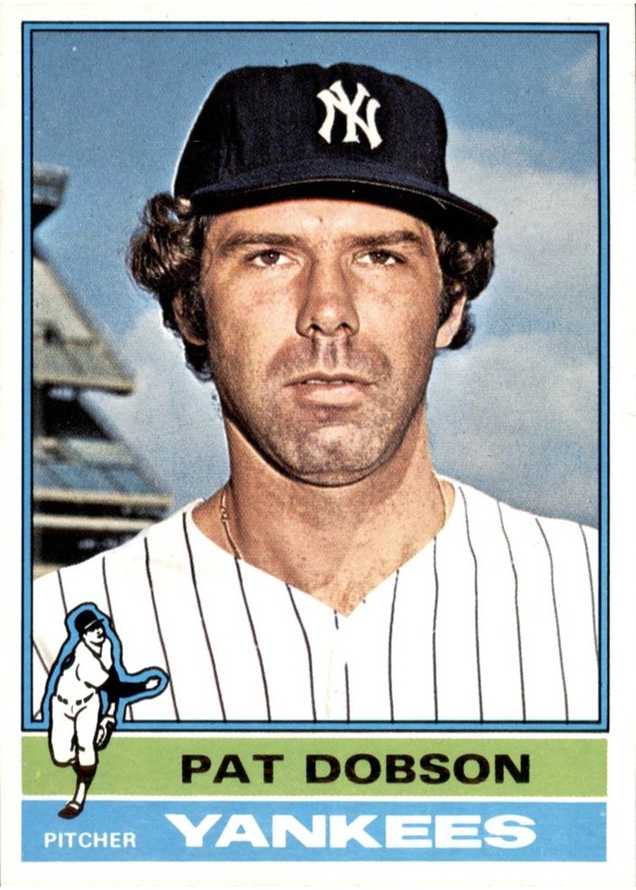1976 Topps #296 Pat Dobson, New York Yankees