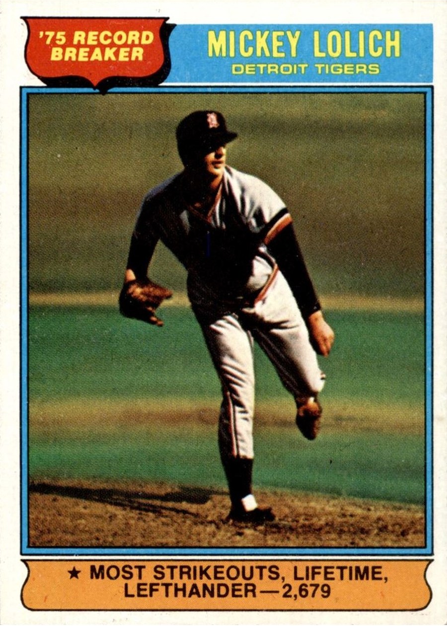 1976 Topps #3 Mickey Lolich, Detroit Tigers