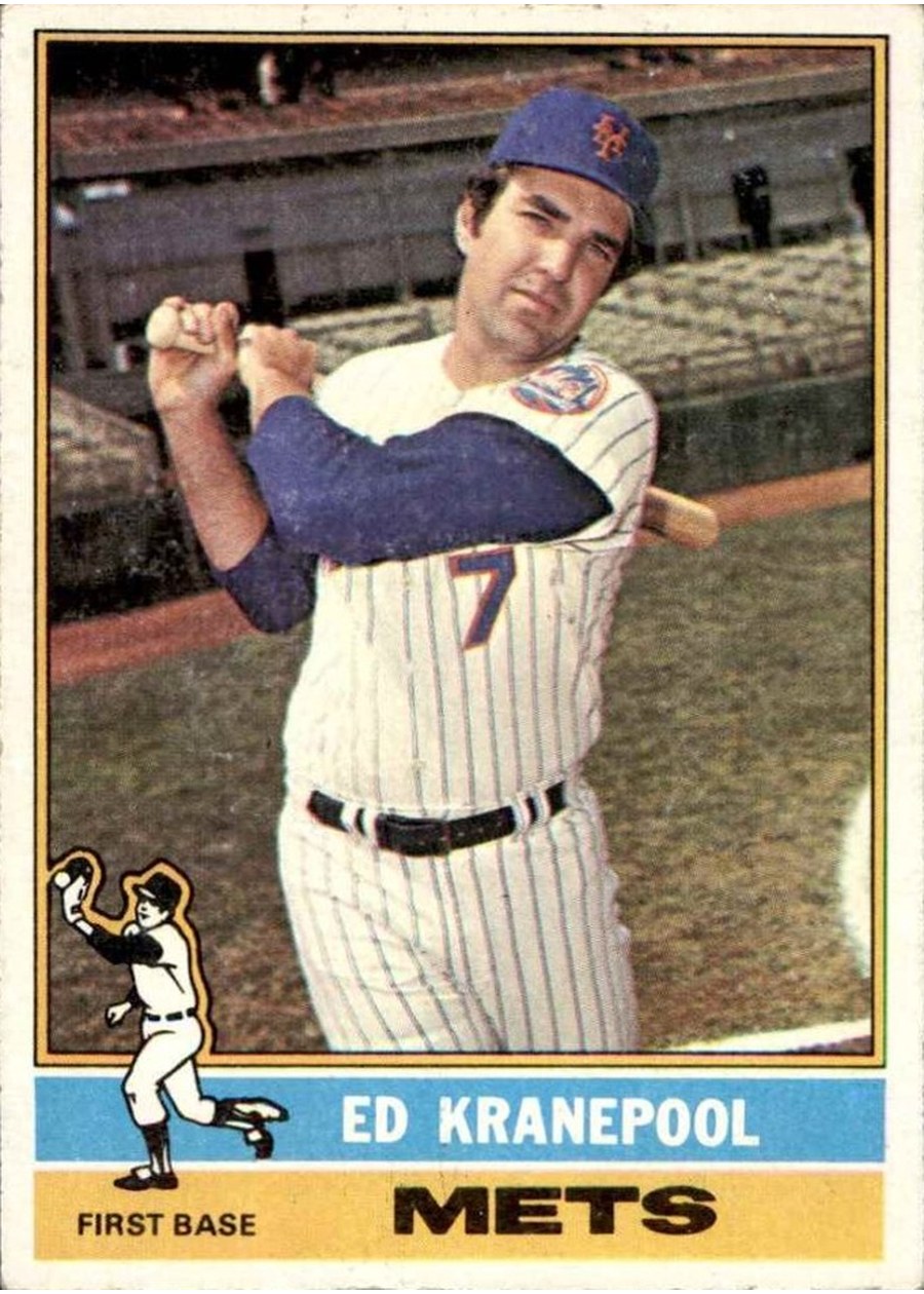 1976 Topps #314 Ed Kranepool, New York Mets