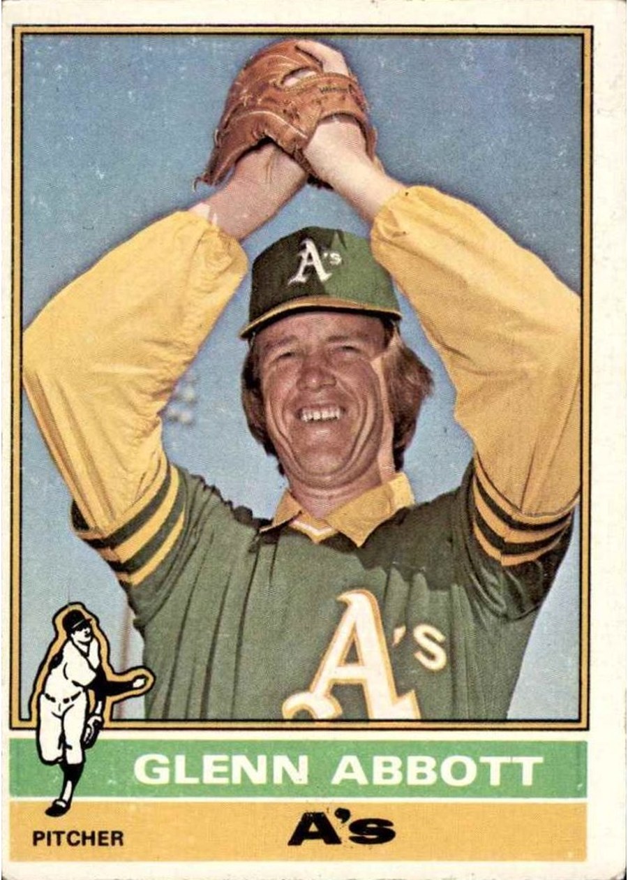 1976 Topps #322 Glenn Abbott, Oakland Athletics