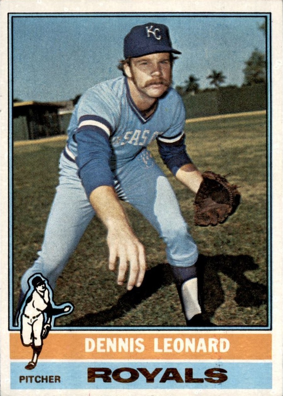 1976 Topps #334 Dennis Leonard, Kansas City Royals