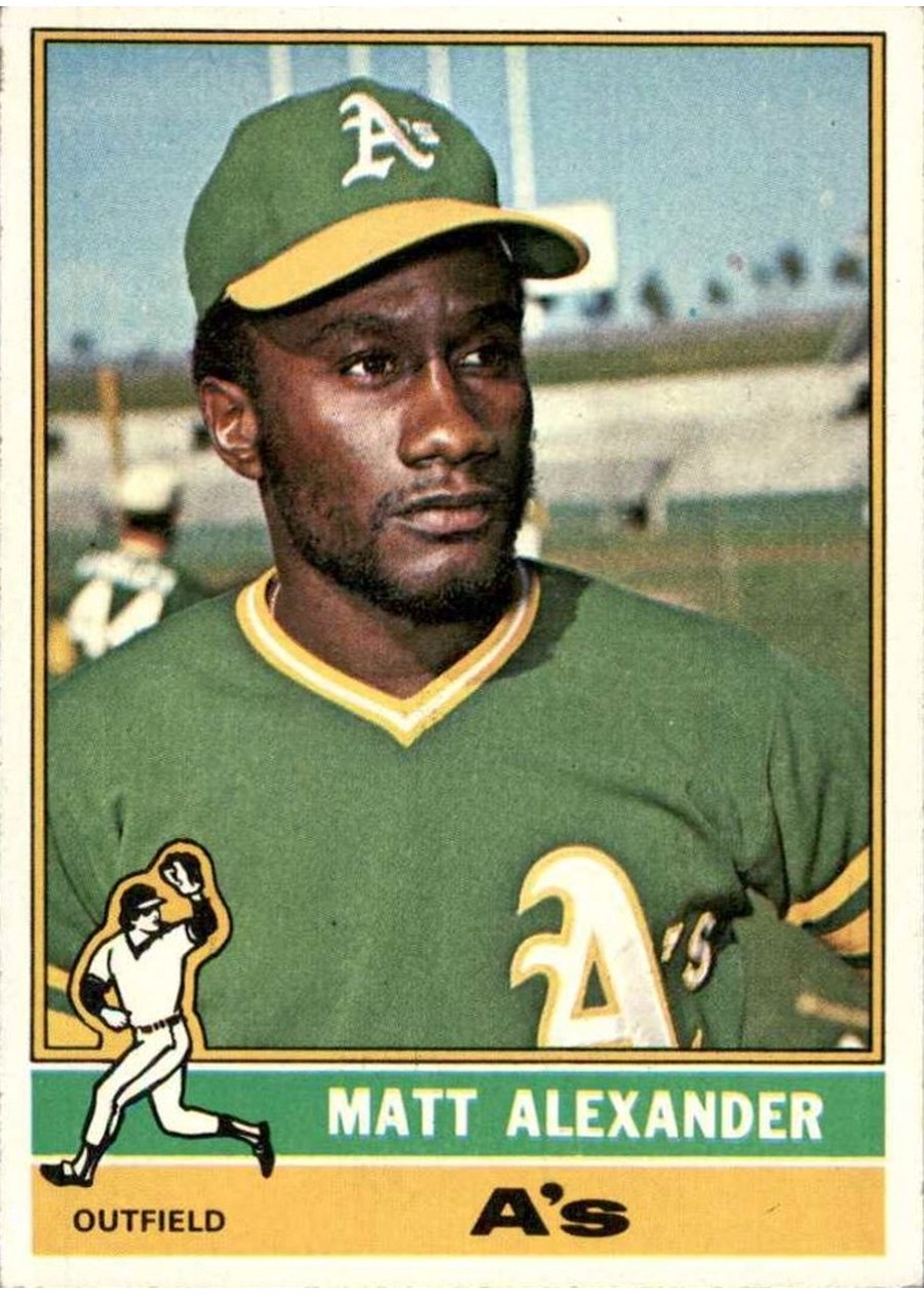 1976 Topps #382 Matt Alexander, Oakland Athletics