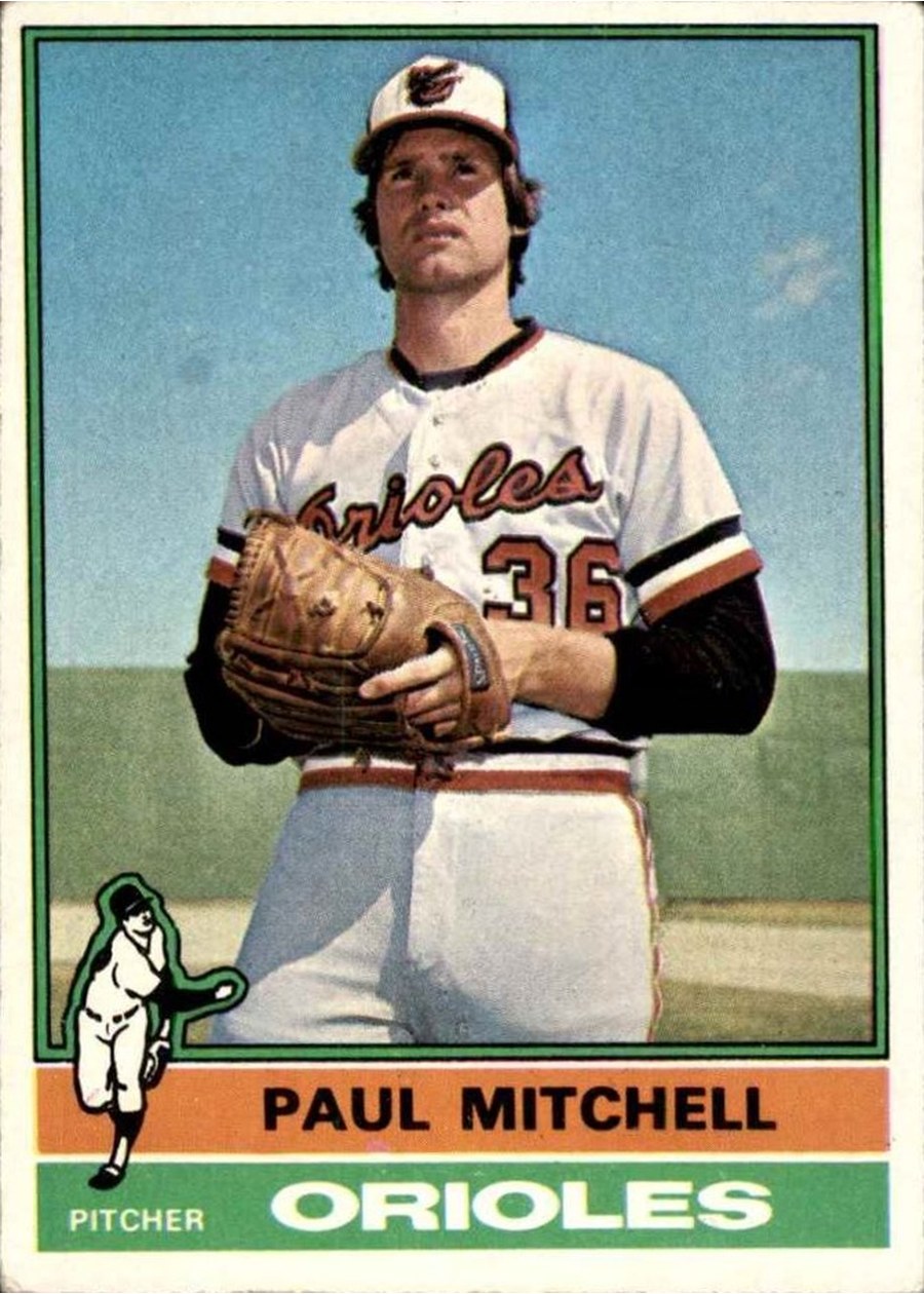 1976 Topps #393 Paul Mitchell, Baltimore Orioles