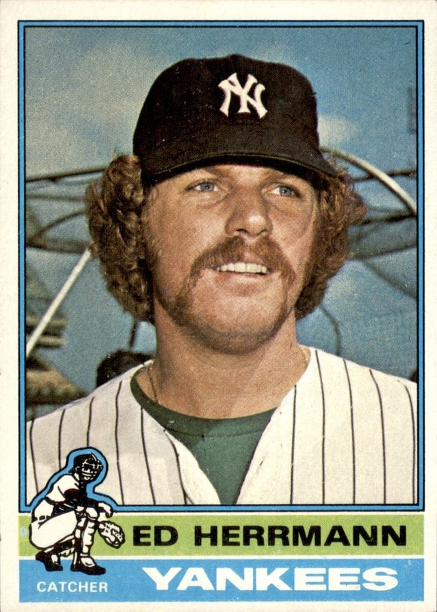 1976 Topps #406 Ed Herrmann, New York Yankees