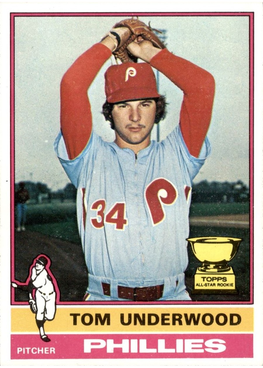 1976 Topps #407 Tom Underwood, Philadelphia Phillies
