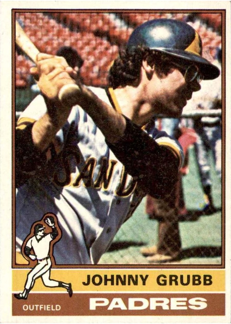 1976 Topps #422 Johnny Grubb, San Diego Padres