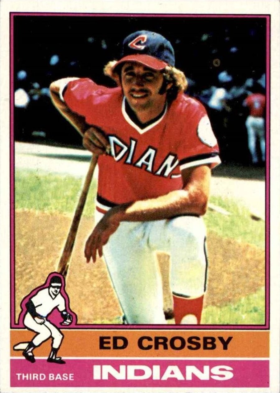 1976 Topps #457 Ed Crosby, Cleveland Indians