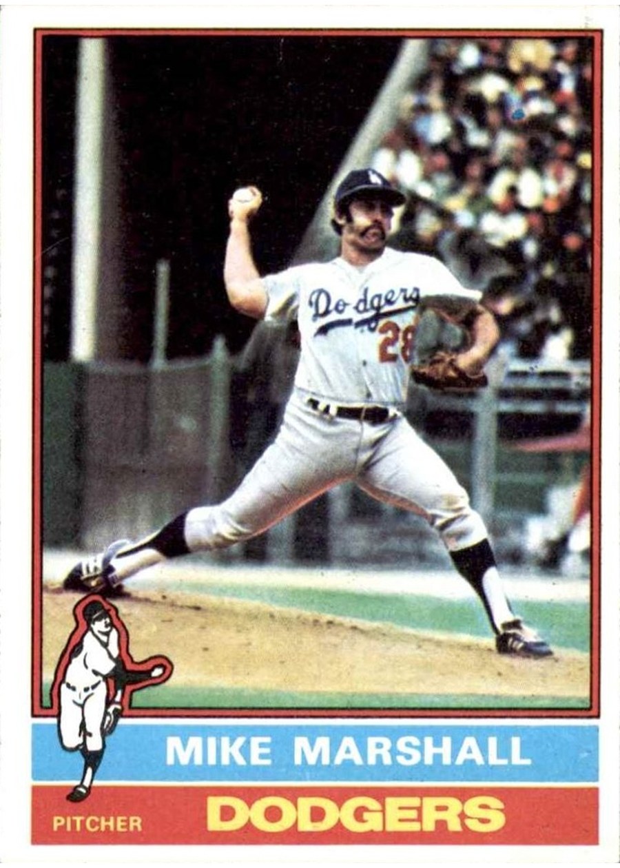 1976 Topps #465 Mike Marshall, Los Angeles Dodgers