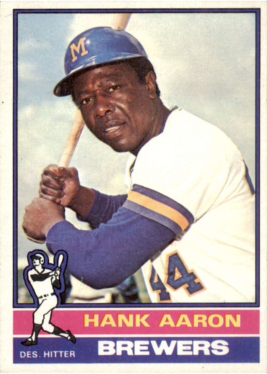 1976 Topps #550 Hank Aaron, Milwaukee Brewers
