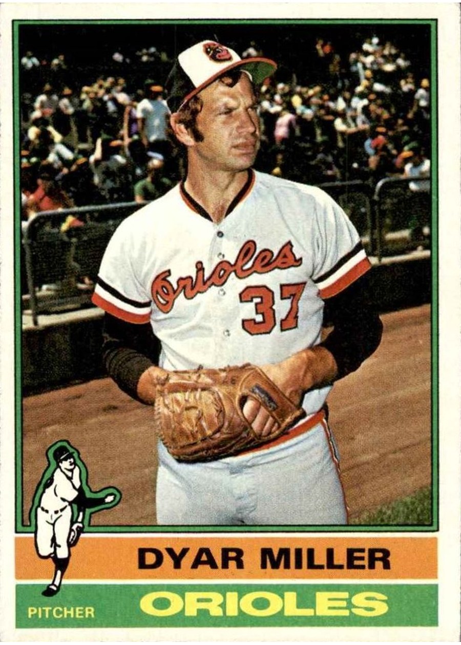 1976 Topps #555 Dyar Miller, Baltimore Orioles