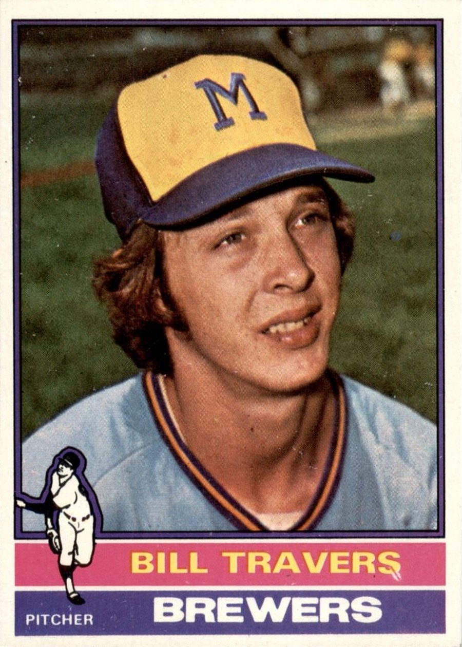 1976 Topps #573 Bill Travers, Milwaukee Brewers