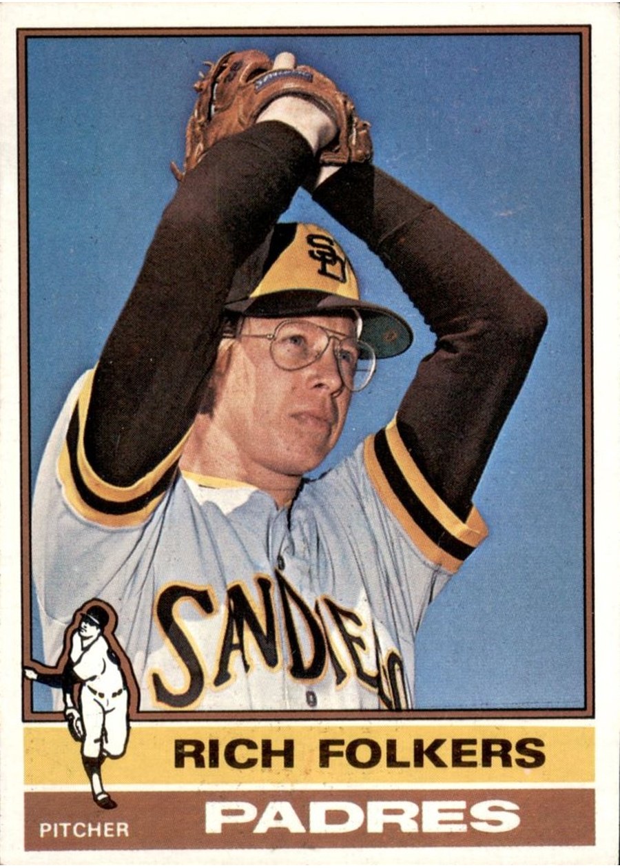 1976 Topps #611 Rich Folkers, San Diego Padres