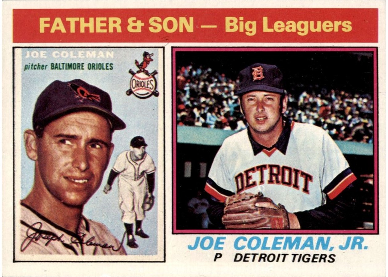 1976 Topps #68 Father & Son - Big Leaguers, Baltimore Orioles / Detroit Tigers