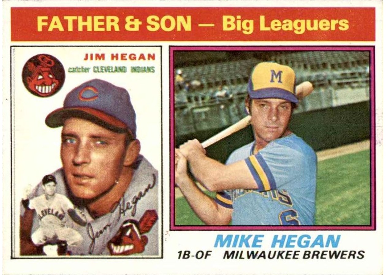 1976 Topps #69 Father & Son - Big Leaguers, Cleveland Indians / Milwaukee Brewers