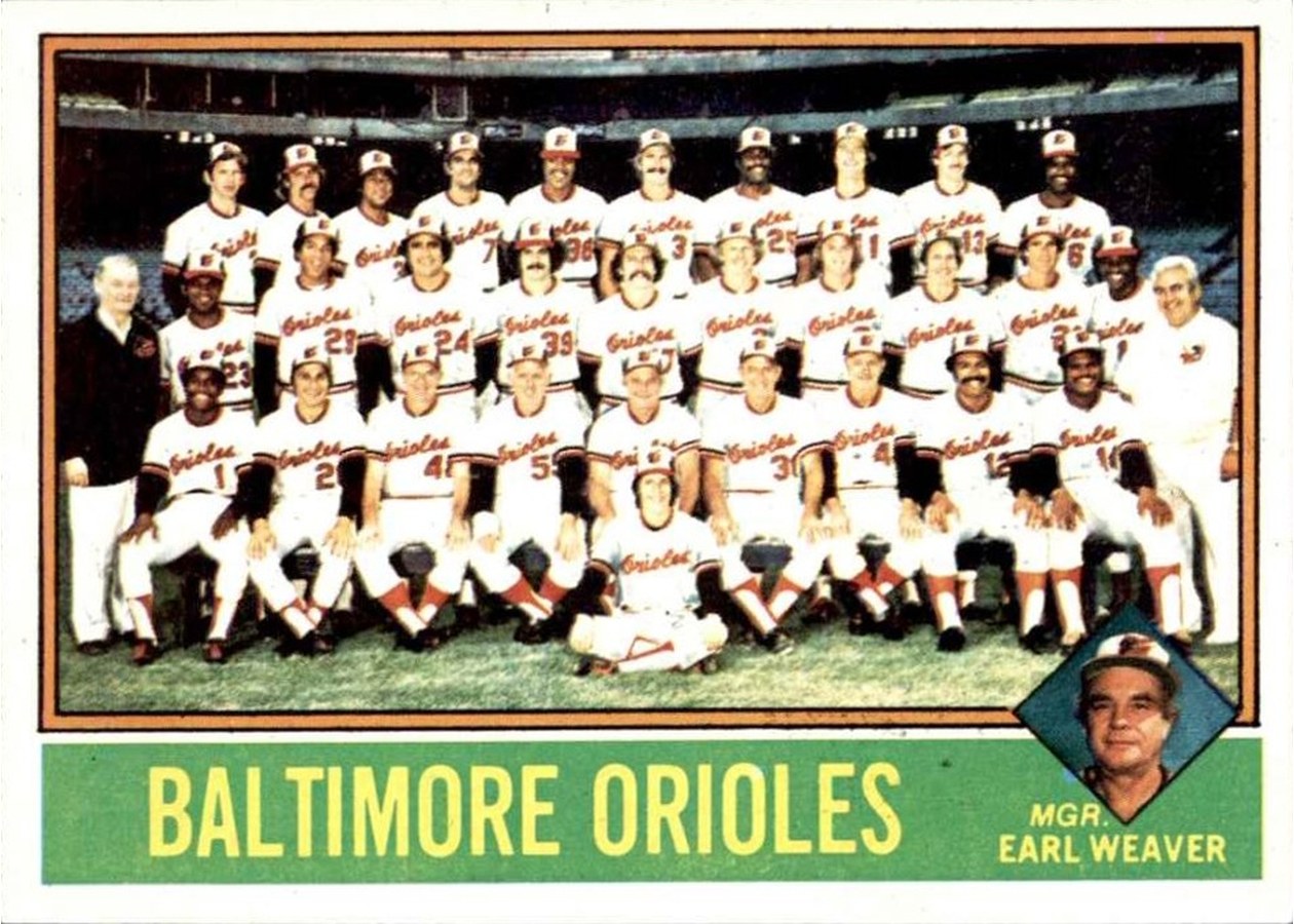 1976 Topps #73 Baltimore Orioles Team