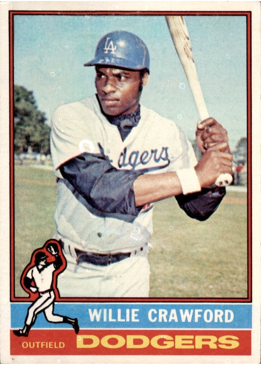 1976 Topps #76 Willie Crawford, Los Angeles Dodgers