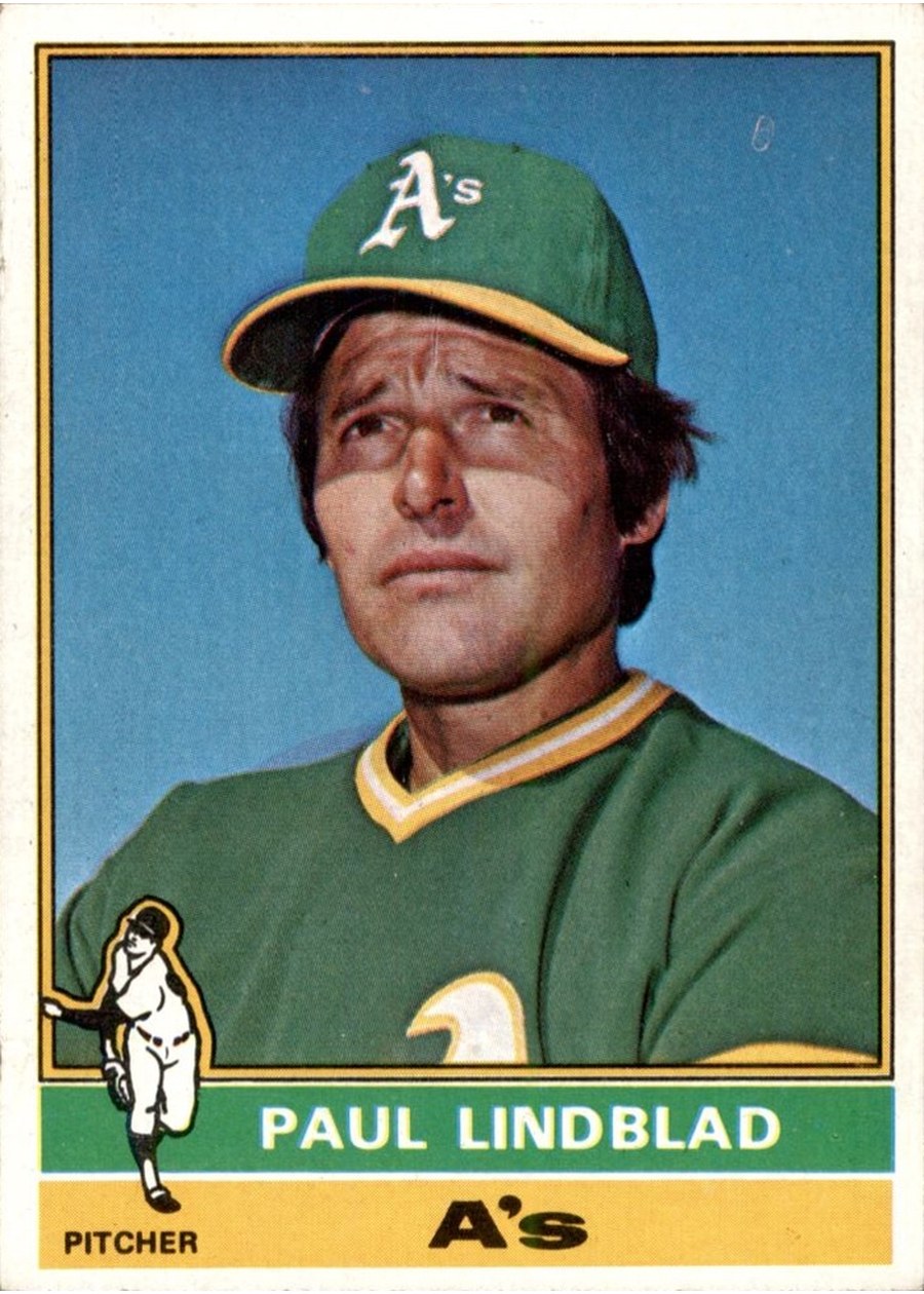 1976 Topps #9 Paul Lindblad, Oakland Athletics
