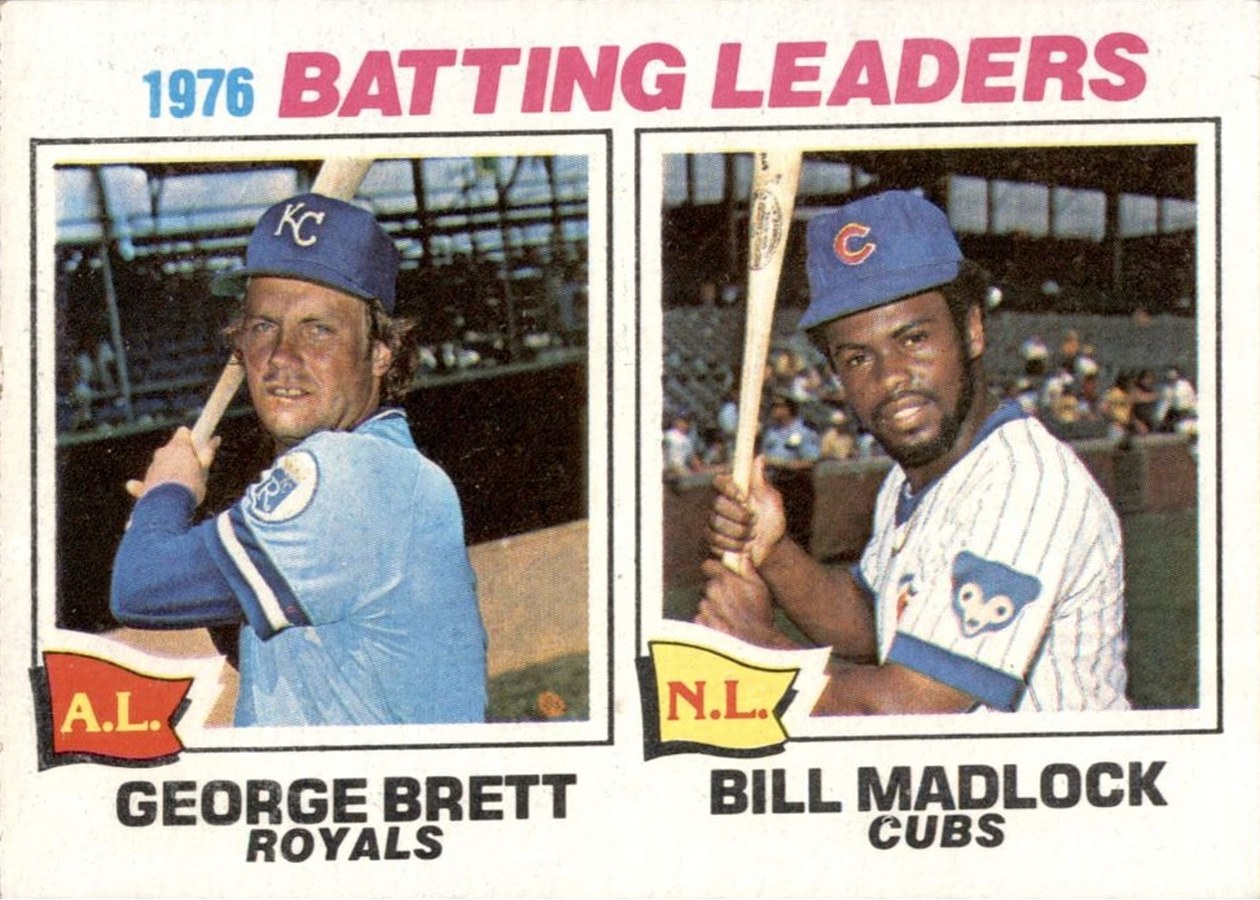 1977 Topps #1 1976 Batting Leaders, Kansas City Royals / Chicago Cubs