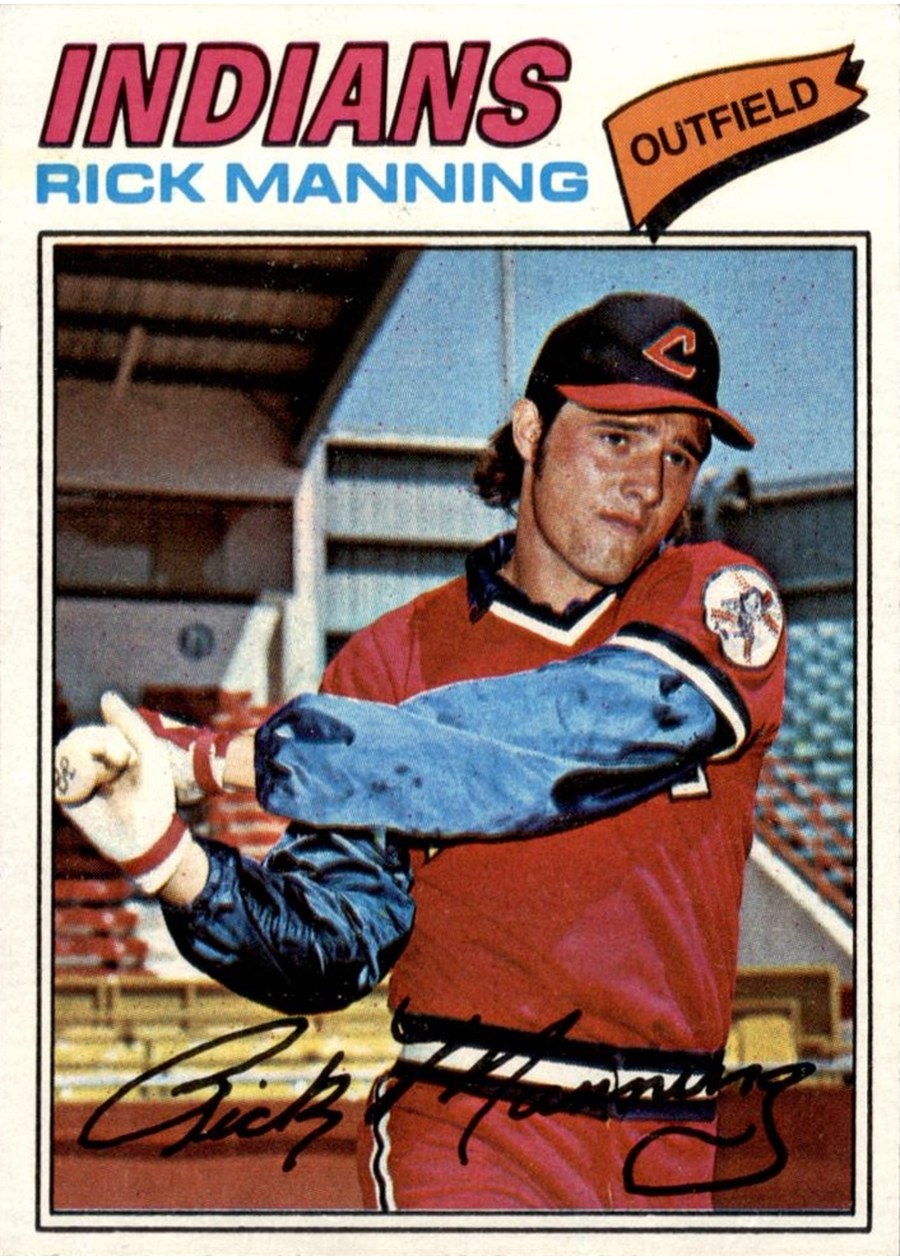 1977 Topps #115 Rick Manning, Cleveland Indians