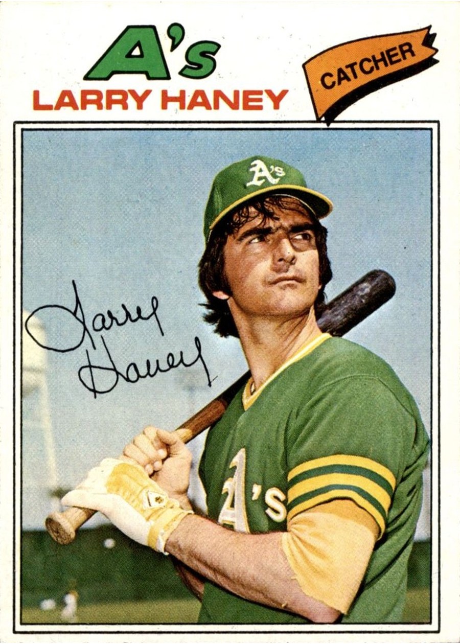 1977 Topps #12 Larry Haney, Oakland Athletics