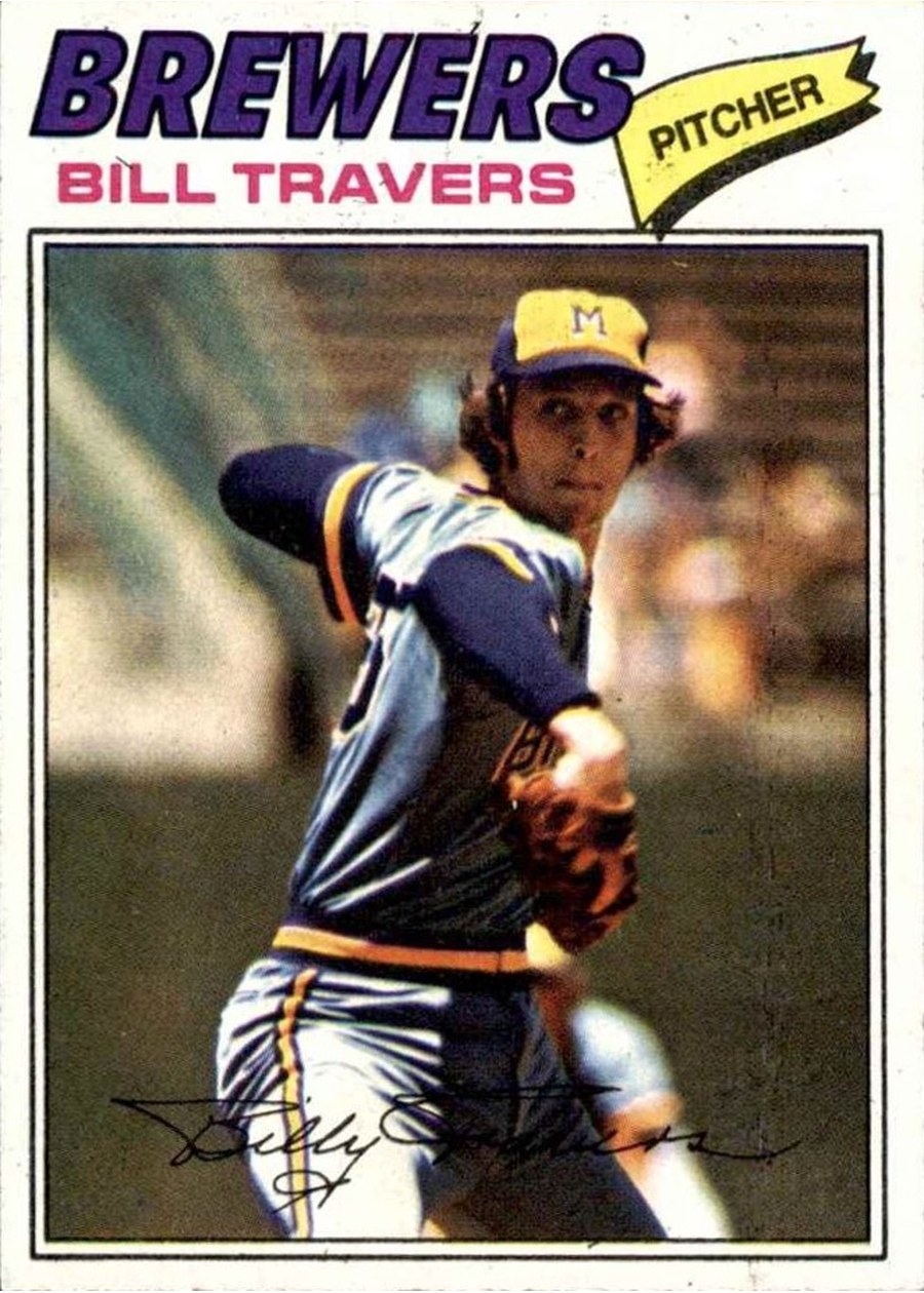 1977 Topps #125 Bill Travers, Milwaukee Brewers
