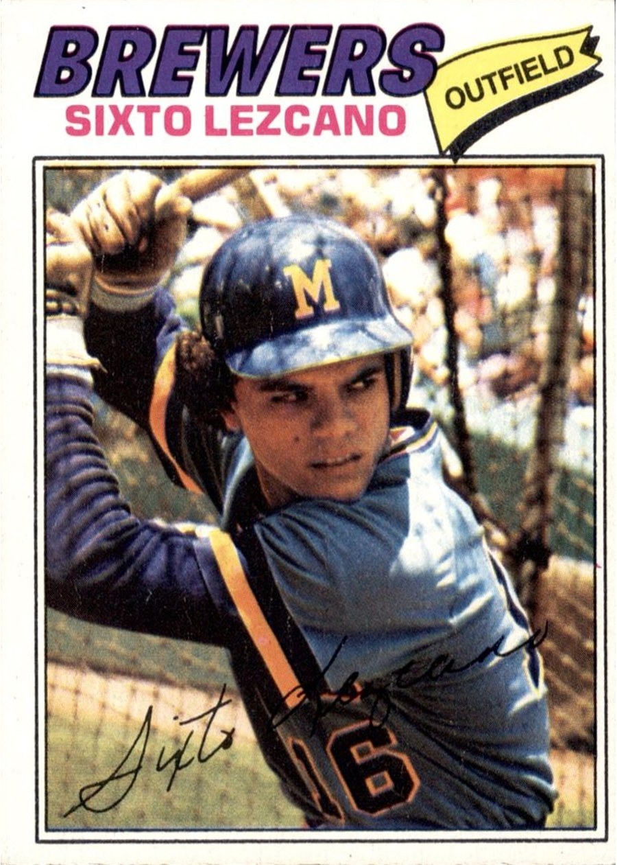 1977 Topps #185 Sixto Lezcano, Milwaukee Brewers