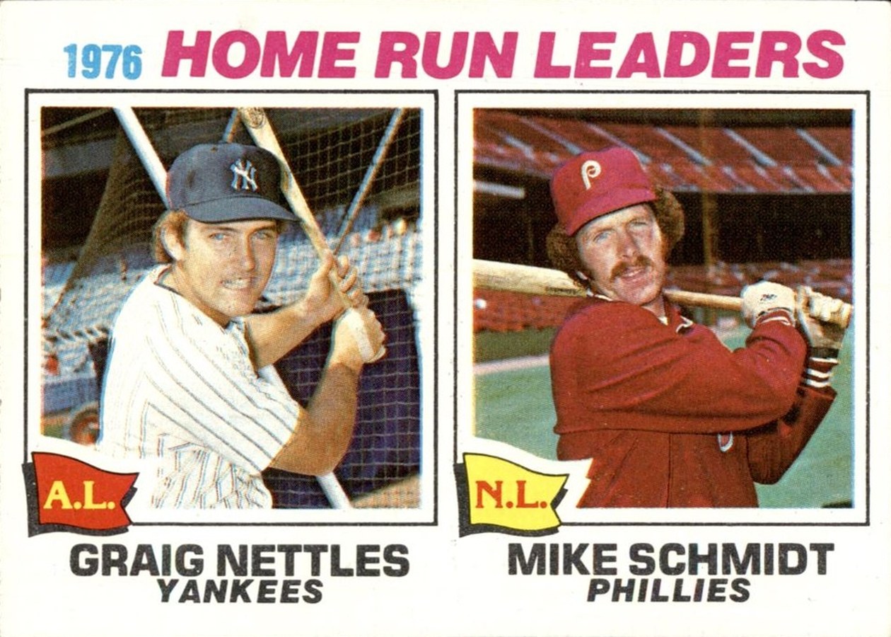 1977 Topps #2 1976 Home Run Leaders, New York Yankees / Philadelphia Phillies