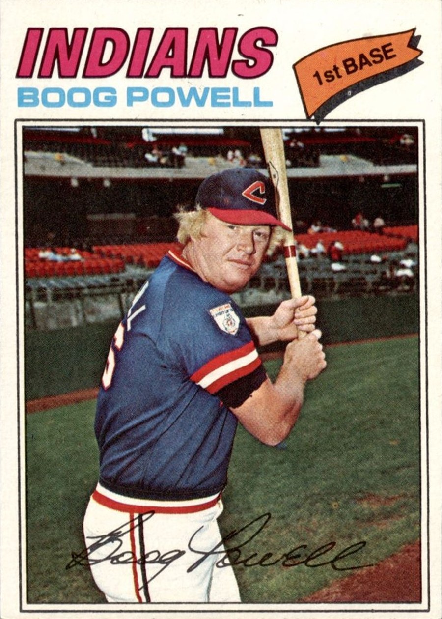1977 Topps #206 Boog Powell, Cleveland Indians