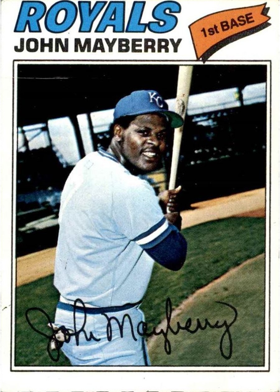 1977 Topps #244 John Mayberry, Kansas City Royals