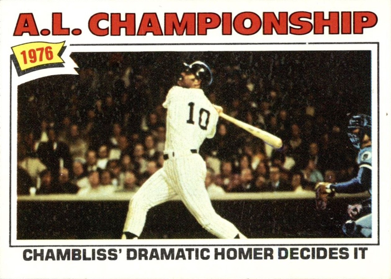 1977 Topps #276 1976 A.L. Championship, New York Yankees