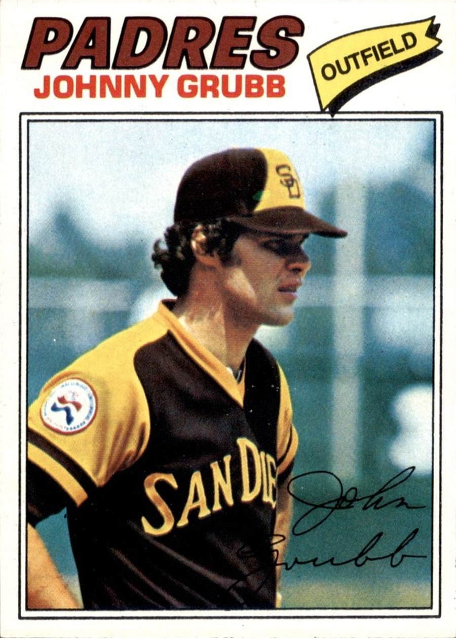 1977 Topps #286 Johnny Grubb, San Diego Padres