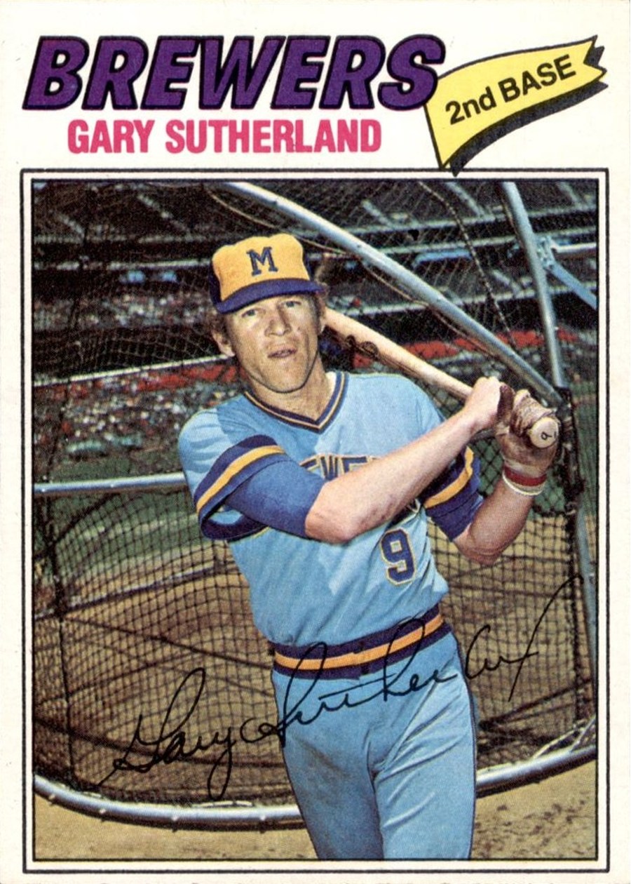 1977 Topps #307 Gary Sutherland, Milwaukee Brewers