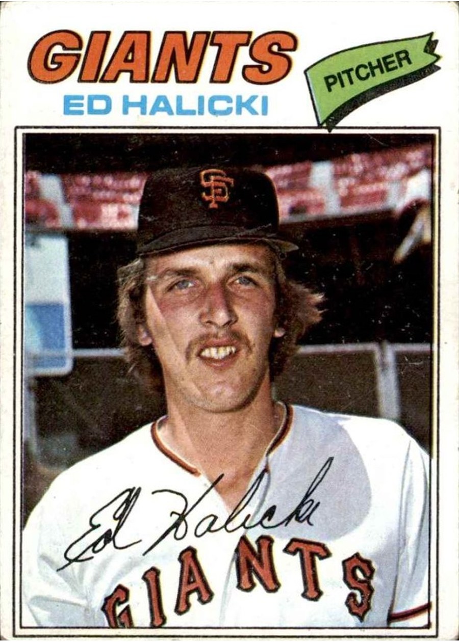 1977 Topps #343 Ed Halicki, San Francisco Giants