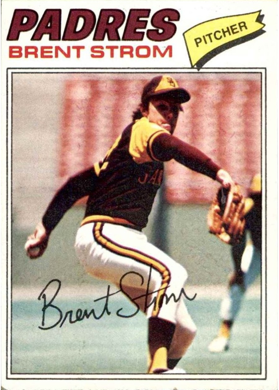 1977 Topps #348 Brent Strom, San Diego Padres